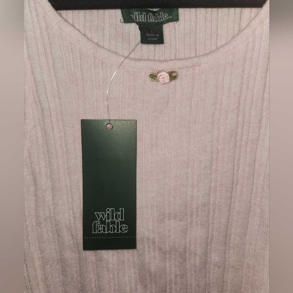 Wild Fable Pink Ribbed Tank Top - Picture 2 of 4
